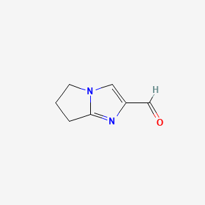 Chemical structure of 6,7-Dihydro-5H-pyrrolo[1,2a]imidazole-2-carboxaldehyde