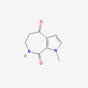 Chemical structure of 1-Methyl-6,7-dihydropyrrolo[2,3-c]azepine-4,8(1H,5H)-dione
