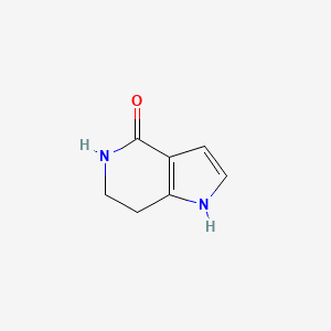 Chemical structure of 1H,4H,5H,6H,7H-pyrrolo[3,2-c]pyridin-4-one