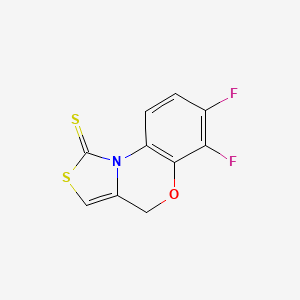 Chemical structure of 6,7-difluorobenzo[b]thiazolo[3,4-d][1,4]oxazine-1(4H)-thione