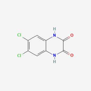 Chemical structure of 2,3-Dihydroxy-6,7-dichloroquinoxaline
