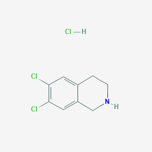 Chemical structure of 6,7-Dichloro-1,2,3,4-tetrahydroisoquinoline hydrochloride