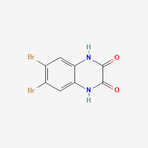 Chemical structure of 6,7-dibromoquinoxaline-2,3(1H,4H)-dione