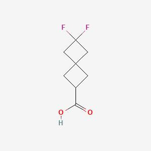 Chemical structure of 6,6-DIFLUOROSPIRO[3.3]HEPTANE-2-CARBOXYLIC ACID
