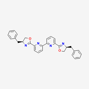 Chemical structure of 6,6'-Bis((S)-4-benzyl-4,5-dihydrooxazol-2-yl)-2,2'-bipyridine