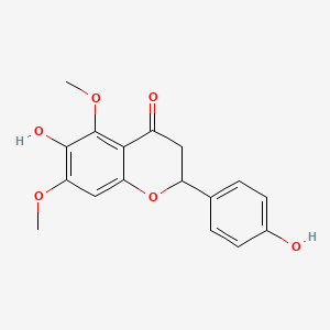 Chemical structure of 6,4'-Dihydroxy-5,7-dimethoxyflavanone