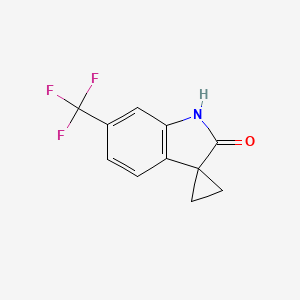 Chemical structure of 6'-(TRIFLUOROMETHYL)SPIRO[CYCLOPROPANE-1,3'-INDOLIN]-2'-ONE