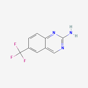 Chemical structure of 6-(Trifluoromethyl)quinazolin-2-amine