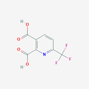 Chemical structure of 6-(Trifluoromethyl)pyridine-2,3-dicarboxylic acid