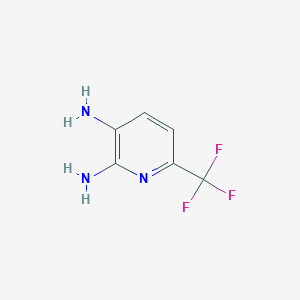Chemical structure of 6-(Trifluoromethyl)pyridine-2,3-diamine