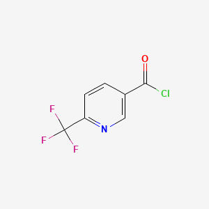 Chemical structure of 6-(Trifluoromethyl)nicotinoyl Chloride