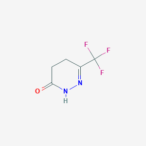 Chemical structure of 6-(Trifluoromethyl)-4,5-dihydropyridazin-3(2H)-one