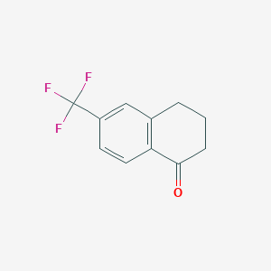 Chemical structure of 6-(Trifluoromethyl)-3,4-dihydronaphthalen-1(2H)-one