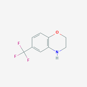 Chemical structure of 6-(Trifluoromethyl)-3,4-dihydro-2H-benzo[b][1,4]oxazine hydrochloride