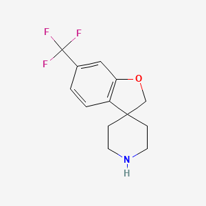Chemical structure of 6-(TRIFLUOROMETHYL)-2H-SPIRO[BENZOFURAN-3,4'-PIPERIDINE]