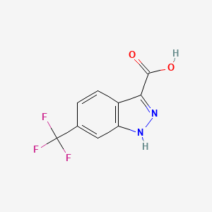 Chemical structure of 6-(Trifluoromethyl)-1H-indazole-3-carboxylic acid
