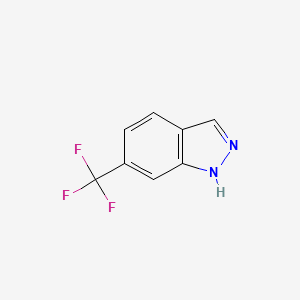Chemical structure of 6-(Trifluoromethyl)-1H-indazole