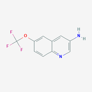 Chemical structure of 6-(Trifluoromethoxy)quinolin-3-amine