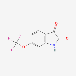 Chemical structure of 6-(Trifluoromethoxy)isatin
