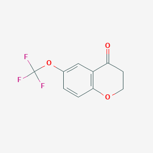 Chemical structure of 6-(Trifluoromethoxy)chroman-4-one
