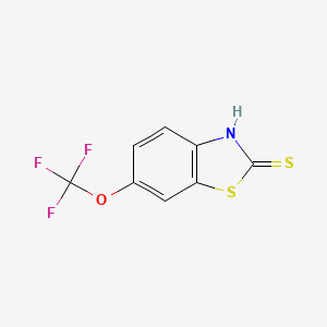 Chemical structure of 6-(Trifluoromethoxy)benzo[d]thiazole-2(3H)-thione