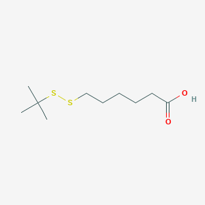 Chemical structure of 6-(tert-Butyldithio)hexanoic acid