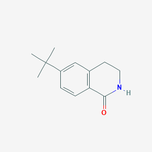 Chemical structure of 6-(tert-Butyl)-3,4-dihydroisoquinolin-1(2H)-one