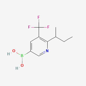 Chemical structure of 6-(sec-Butyl)-5-trifluoromethylpyridine-3-boronic acid