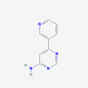 Chemical structure of 6-(Pyridin-3-yl)pyrimidin-4-amine