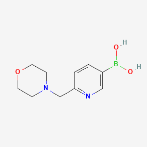 Chemical structure of 6-(Morpholinomethyl)pyridine-3-boronic Acid