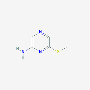 Chemical structure of 6-(Methylthio)pyrazin-2-amine