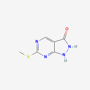 Chemical structure of 6-(Methylthio)-1H-pyrazolo[3,4-d]pyrimidin-3(2H)-one