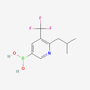 Chemical structure of 6-(iso-Butyl)-5-trifluoromethylpyridine-3-boronic acid