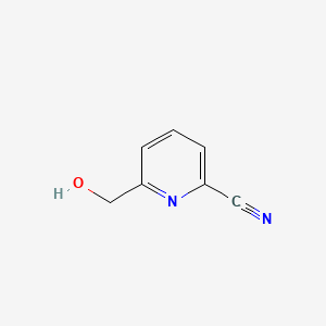 Chemical structure of 6-(Hydroxymethyl)picolinonitrile