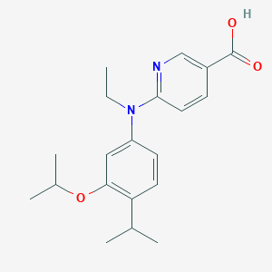 Chemical structure of 6-(Ethyl(3-isopropoxy-4-isopropylphenyl)amino)nicotinic acid