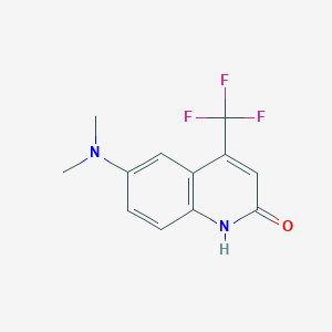 Chemical structure of 6-(Dimethylamino)-4-(trifluoromethyl)-2(1H)-quinolinone