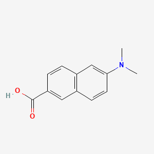 Chemical structure of 6-(DiMethylaMino)-2-naphthoic acid