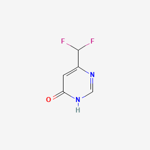 Chemical structure of 6-(Difluoromethyl)pyrimidin-4(1H)-one