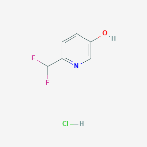 Chemical structure of 6-(Difluoromethyl)pyridin-3-ol hydrochloride