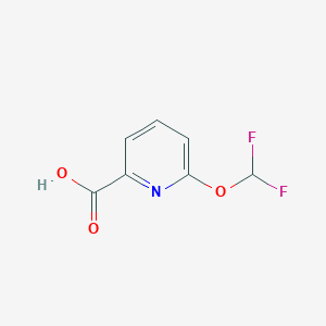 Chemical structure of 6-(Difluoromethoxy)picolinic acid