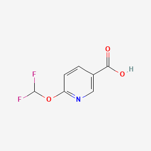 Chemical structure of 6-(Difluoromethoxy)nicotinic acid