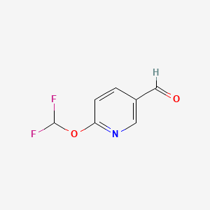 Chemical structure of 6-(Difluoromethoxy)nicotinaldehyde