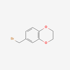 Chemical structure of 6-(Bromomethyl)-2,3-dihydrobenzo[b][1,4]dioxine