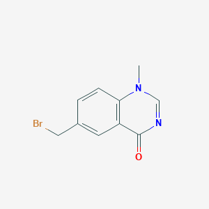 Chemical structure of 6-(broMoMethyl)-1-Methylquinazolin-4(1H)-one