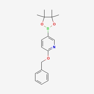 Chemical structure of 2-Benzyloxypyridine-5-boronic acid, pinacol ester