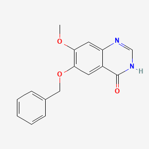 Chemical structure of 6-(Benzyloxy)-7-methoxyquinazolin-4(1H)-one
