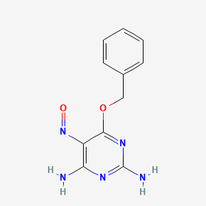 Chemical structure of 2,4-Diamino-6-benzyloxy-5-nitrosopyrimidine