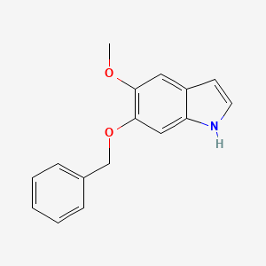 Chemical structure of 6-Benzyloxy-5-methoxyindole