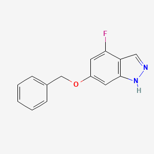 Chemical structure of 6-(Benzyloxy)-4-fluoro-1H-indazole