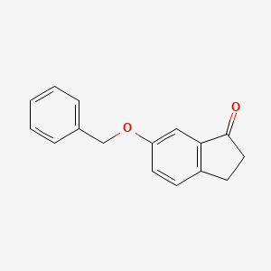 Chemical structure of 6-(Benzyloxy)-2,3-dihydro-1H-inden-1-one